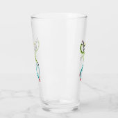 Schwertschluckender Strichmännchen Glas (Links)