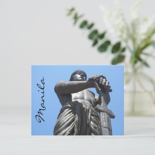 Schwertstatue Postkarte (Stehend Vorderseite)