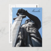 Schwertstatuenmanila Postkarte (Vorne/Hinten)