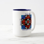 Schwertwal-Bucht-Geheimnis, Quiltville Zweifarbige Tasse (VorderseiteRechts)