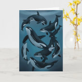 Schwertwal-Gruß-Karte Karte (Gelbe Blume)