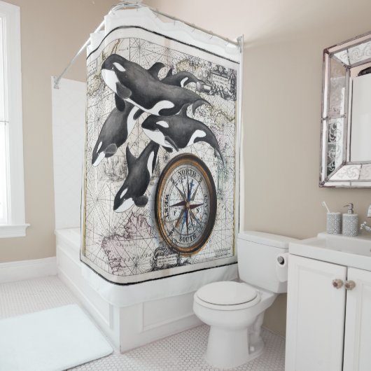 Schwertwal-Hülse Duschvorhang (Beispiel)