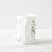 Schwertwal-Karten-Grün Porzellantasse (Rückseite)