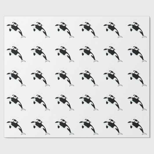 Schwertwal-Killerwal Geschenkpapier (Flach)