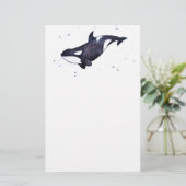 Schwertwal-Killerwalillustration Briefpapier (Stehend Vorderseite)