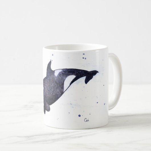 Schwertwal-Killerwalillustration Kaffeetasse (VorderseiteRechts)