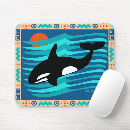 Schwertwal-Mausunterlage Mousepad (Mit Mouse)