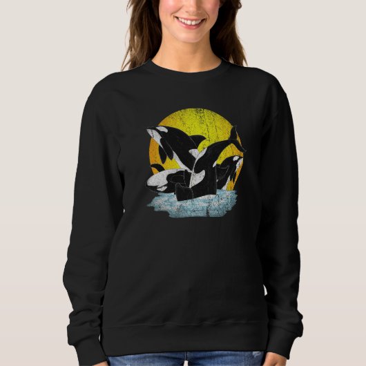 Schwertwal Meeres Tier Orca Sweatshirt (Vorderseite)