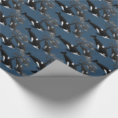 Schwertwal-Packpapier-Killerwal-Weihnachtspapier Geschenkpapier (Ecke)