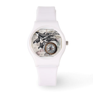 Schwertwal-Seekompaß Armbanduhr