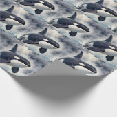 Schwertwal Stürmische Wellen Geschenkpapier (Ecke)