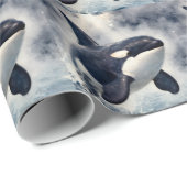Schwertwal Stürmische Wellen Geschenkpapier (Rolleneckpunkt)