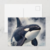 Schwertwal Stürmische Wellen Postkarte (Vorne/Hinten)