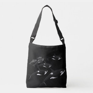 Schwertwal-Tasche Mörderwal-Kunst Cross-Body-Tasch Tragetaschen Mit Langen Trägern