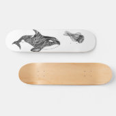 Schwertwal-und Quallen-"Mörder-" Skateboard (Horizontal)
