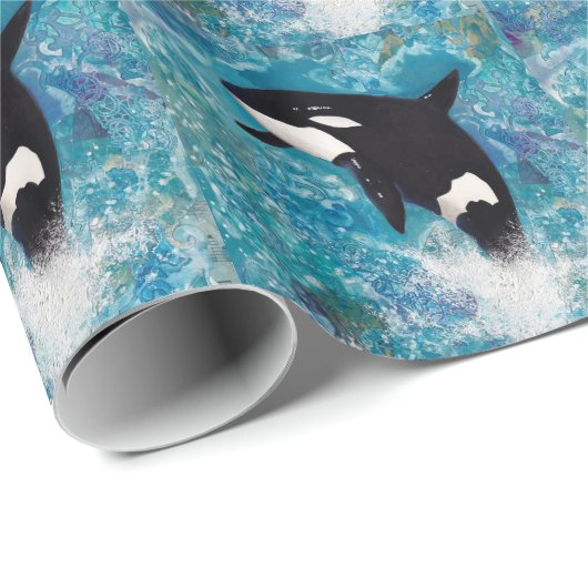 Schwertwal-Verpackung Geschenkpapier (Rolleneckpunkt)