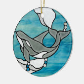 Schwertwal-Wal-Buntglas-Kunst-Entwurf Keramikornament (Links)