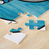 Schwertwal-Wal-Buntglas-Kunst-Entwurf Puzzle (Seite)