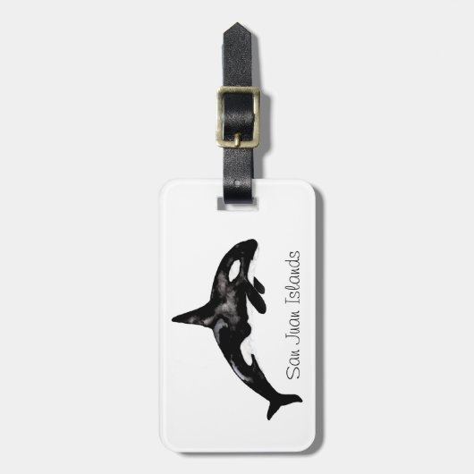 Schwertwal-Wal Gepäckanhänger (Vorderseite vertikal)