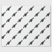 Schwertwal-Wal-Primitiv-Art Geschenkpapier (Flach)