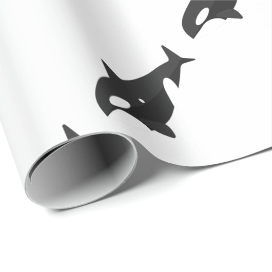 Schwertwal-Wal-Primitiv-Art Geschenkpapier (Rolleneckpunkt)