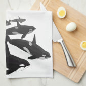 Schwertwal-Wal-Tuch-Killerwal-Geschirrtücher u. Handtuch (Viertel Falte)