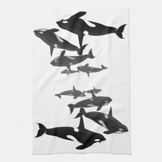 Schwertwal-Wal-Tuch-Killerwal-Geschirrtücher u. Handtuch (Vertikal)