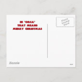 Schwertwal-Wal-Weihnachtsgrünes Seefrohe Feiertagspostkarte (Rückseite)