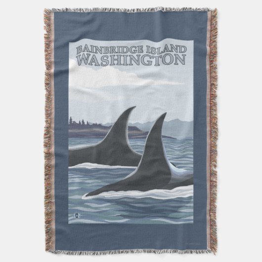 Schwertwal-Wale #1 - Bainbridge Insel, Washington Decke (Vorderseite Vertikal)