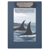 Schwertwal-Wale #1 - Bainbridge Insel, Washington Klemmbrett (Vorderseite)