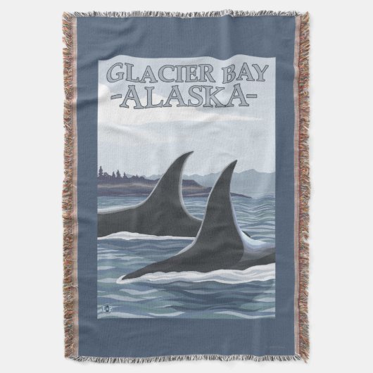 Schwertwal-Wale #1 - Glacier Bay, Alaska Decke (Vorderseite Vertikal)