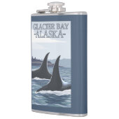 Schwertwal-Wale #1 - Glacier Bay, Alaska Flachmann (Links)