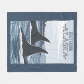 Schwertwal-Wale #1 - Homer, Alaska Fleecedecke (Vorderseite (Horizontal))