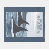 Schwertwal-Wale #1 - Homer, Alaska Fleecedecke (Vorderseite (Horizontal))
