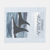 Schwertwal-Wale #1 - Juneau, Alaska Fleecedecke (Vorderseite (Horizontal))