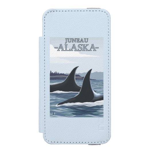 Schwertwal-Wale #1 - Juneau, Alaska Incipio iPhone Geldbeutel-Hülle (Folio Vorderseite)