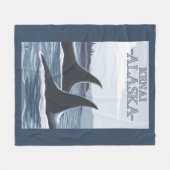 Schwertwal-Wale #1 - Kenai, Alaska Fleecedecke (Vorderseite (Horizontal))