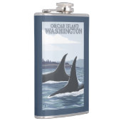 Schwertwal-Wale #1 - Schwertwale Insel, Washington Flachmann (Rechts)