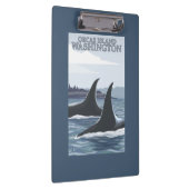 Schwertwal-Wale #1 - Schwertwale Insel, Washington Klemmbrett (Rechts)