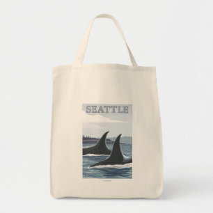 Schwertwal-Wale #1 - Seattle, Washington Tragetasche