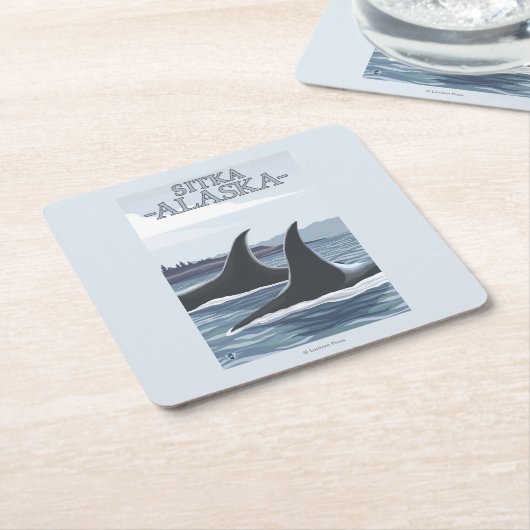 Schwertwal-Wale #1 - Sitka, Alaska Rechteckiger Pappuntersetzer (angewinkelt)