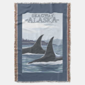 Schwertwal-Wale #1 - Skagway, Alaska Decke (Vorderseite Vertikal)