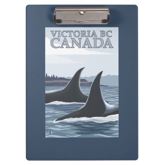 Schwertwal-Wale #1 - Victoria, BC Kanada Klemmbrett (Vorderseite)