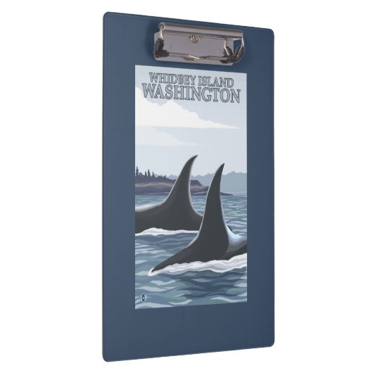 Schwertwal-Wale #1 - Whidbey, Washington Klemmbrett (Rechts)