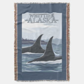 Schwertwal-Wale #1 - Whittier, Alaska Decke (Vorderseite Vertikal)