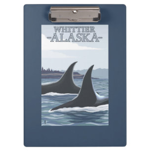 Schwertwal-Wale #1 - Whittier, Alaska Klemmbrett