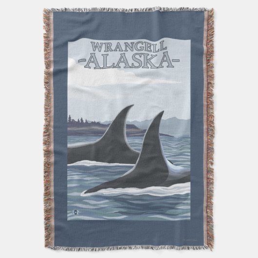 Schwertwal-Wale #1 - Wrangell, Alaska Decke (Vorderseite Vertikal)