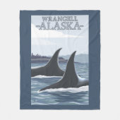 Schwertwal-Wale #1 - Wrangell, Alaska Fleecedecke (Vorderseite)