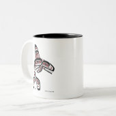 Schwertwal Zweifarbige Tasse (Vorderseite Links)