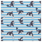 Schwertwale/blaue Streifen Stoff (Muster)